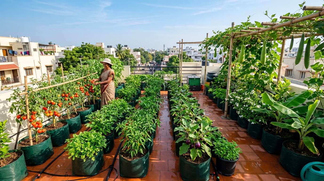 Terrace Garden Madi Thottam Tamil Nadu