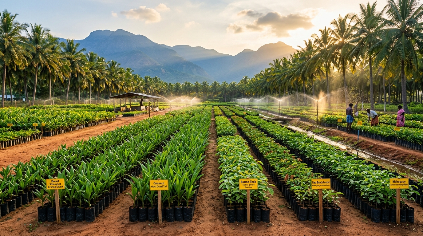 Mother Nursery Tree Saplings Pollachi